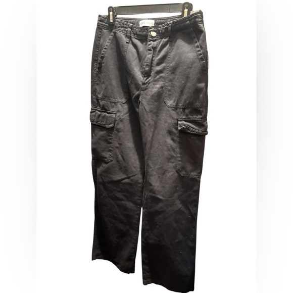 Zara Black Denim Cargo pants size 6 - Picture 2 of 5